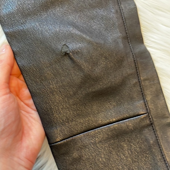 NWT DL1961 Emma Power Legging Leather & Coated Jeans Poseidon - Picture 10 of 17